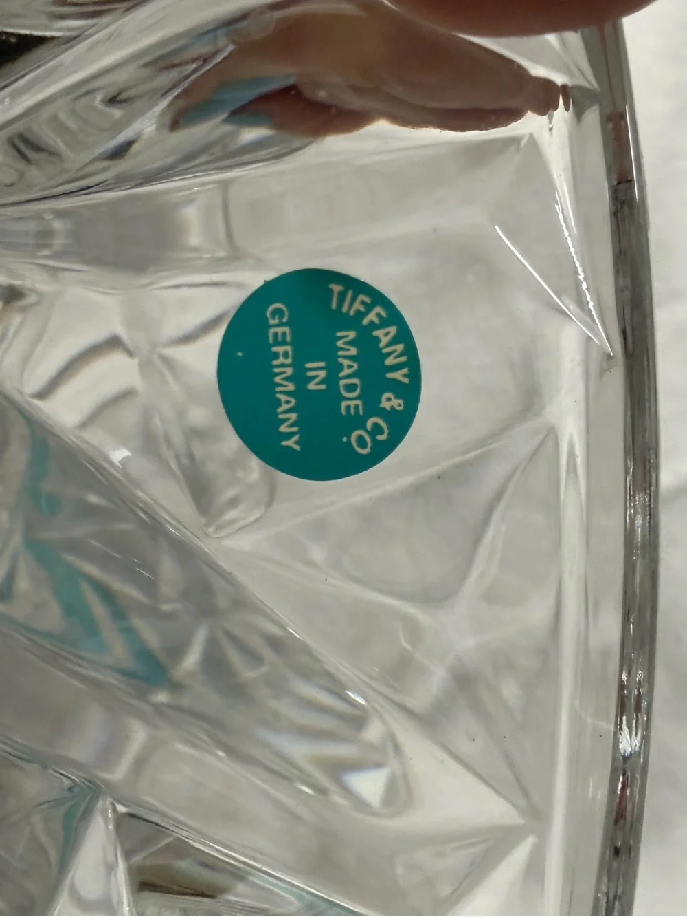 Tiffany & Co. Rock Cut Crystal Bowl Germany w/box Vintage